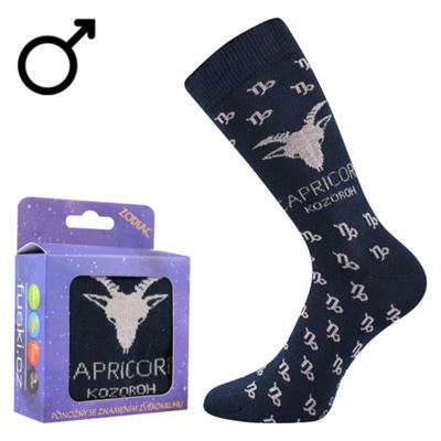 ZODIAC zodiac sign socks in a CAPRICORN box, dark blue