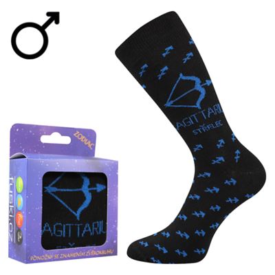 ZODIAC zodiac sign socks in a box SAGITTARIUS black