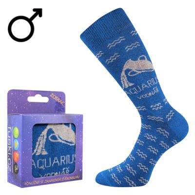 ZODIAC zodiac sign socks in a box AQUARIUS blue