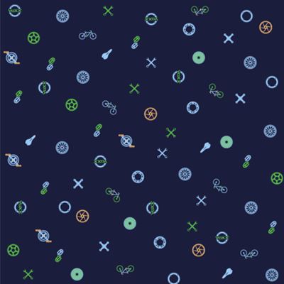 SEEKING short-sleeved night shirt with BIKE II panels, dark blue