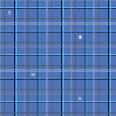 SEEKING blue CHECKED short-sleeved nightshirt