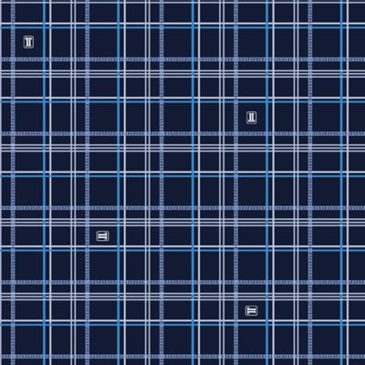 Men's long-sleeved pyjamas LOPPING dark blue CHECKS