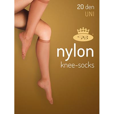 Women's nylon knee-socks NYLON knee-socks 20 DEN FUMO (smoky grey) 2 pairs per pack