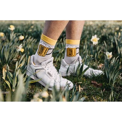 Men's summer socks PIVOXX funny with BEER pictures mix 2 (3 pairs)